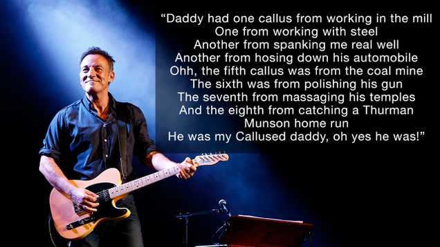 Illustration for article titled 8 Bruce Springsteen Lyrics That Say It All